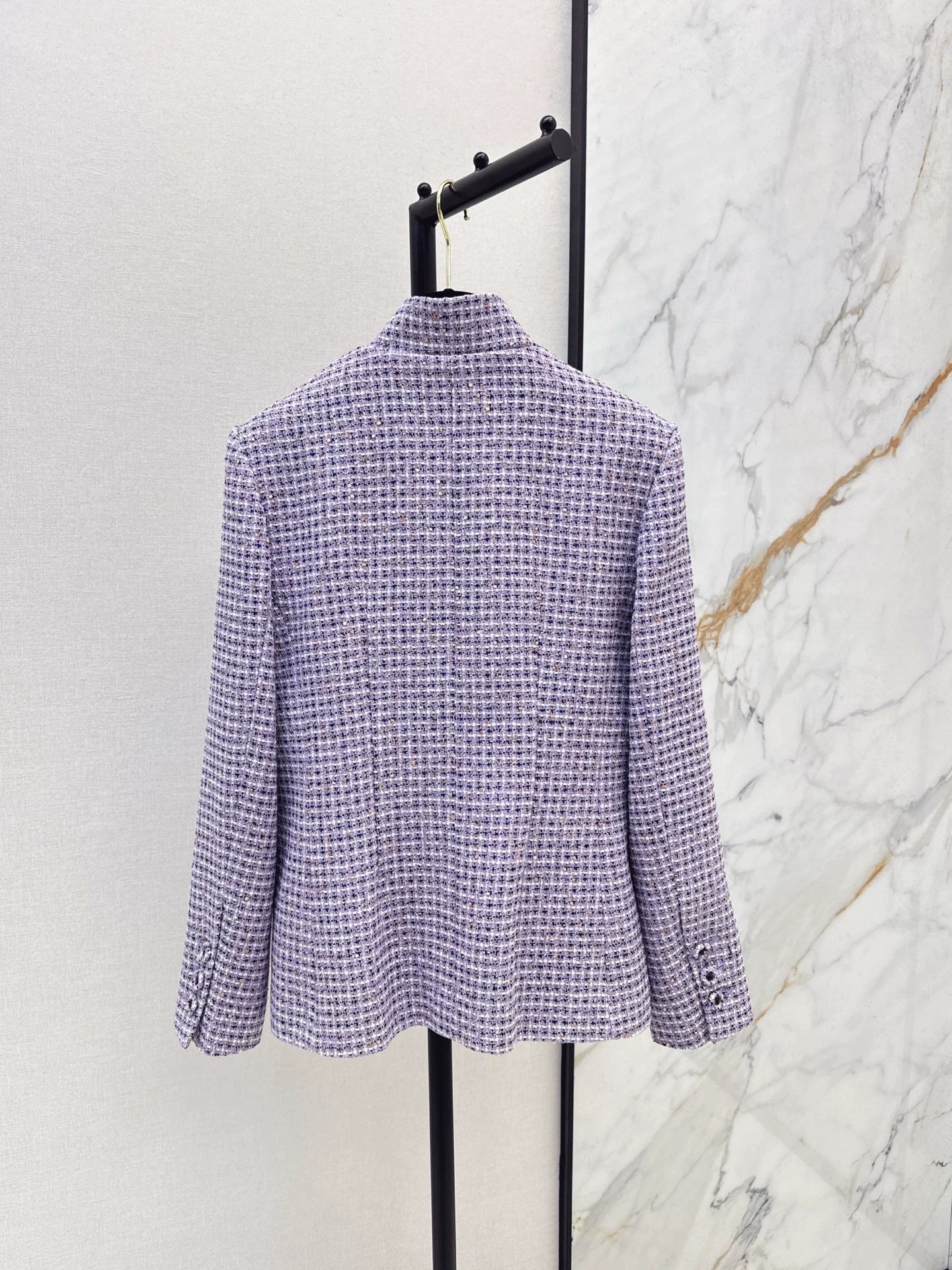 25 Weaving plaid jacket