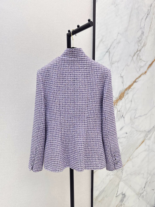 25 Weaving plaid jacket