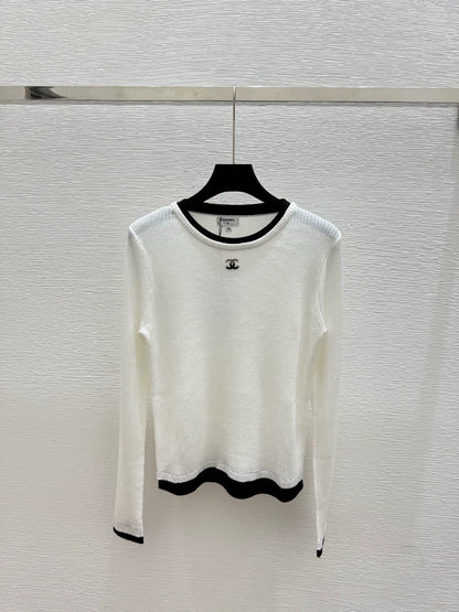 25fw Color blocked knitted sweater