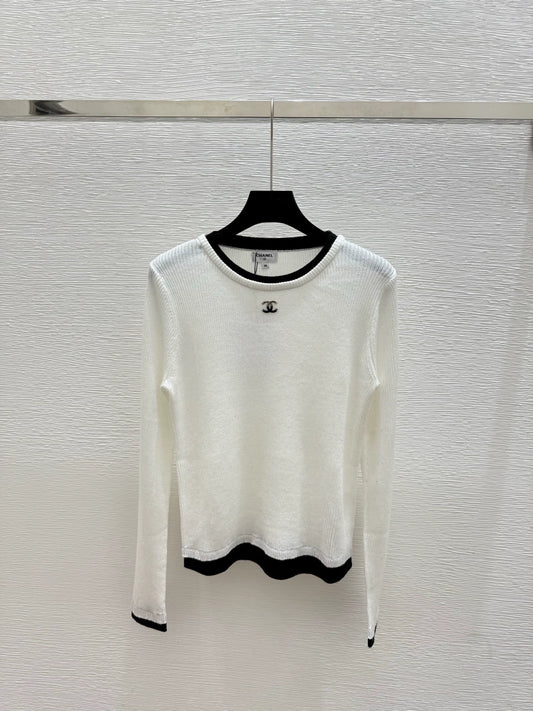25fw Color blocked knitted sweater
