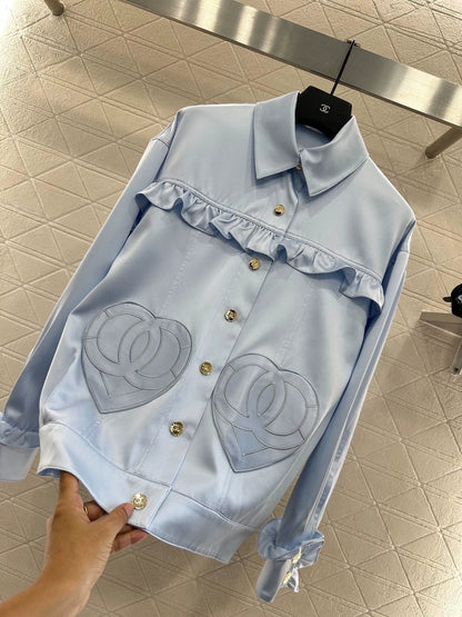 25 Love Double C Lace Silk Shirt