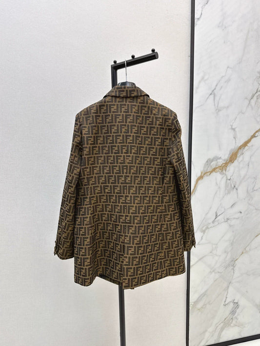 25fw Letter jacquard lapel suit jacket