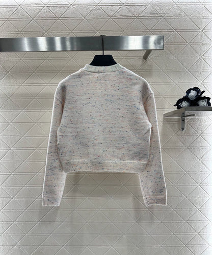25fw Letter knitted cardigan