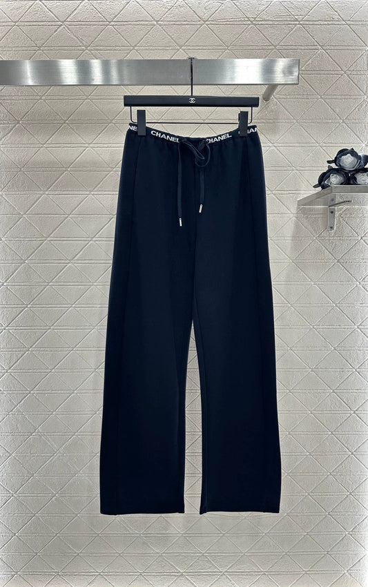 2025 Drawstring webbing wide leg pants