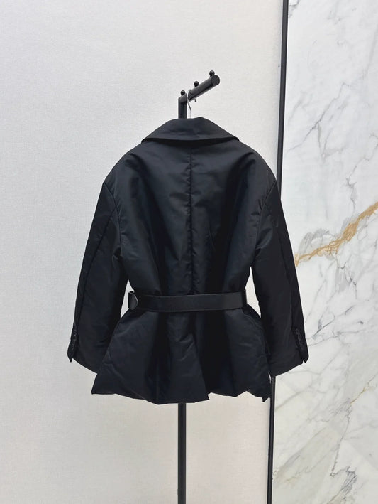 25fw Logo belt decoration suit style down jacket