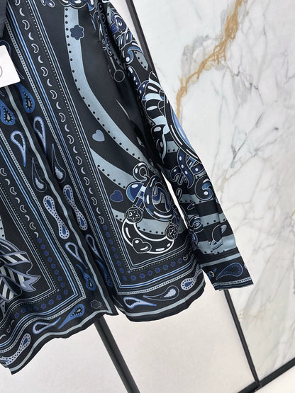 25fw Printed silk shirt
