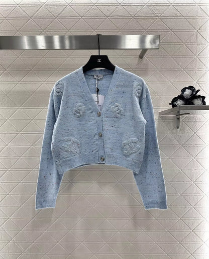 25fw Letter knitted cardigan