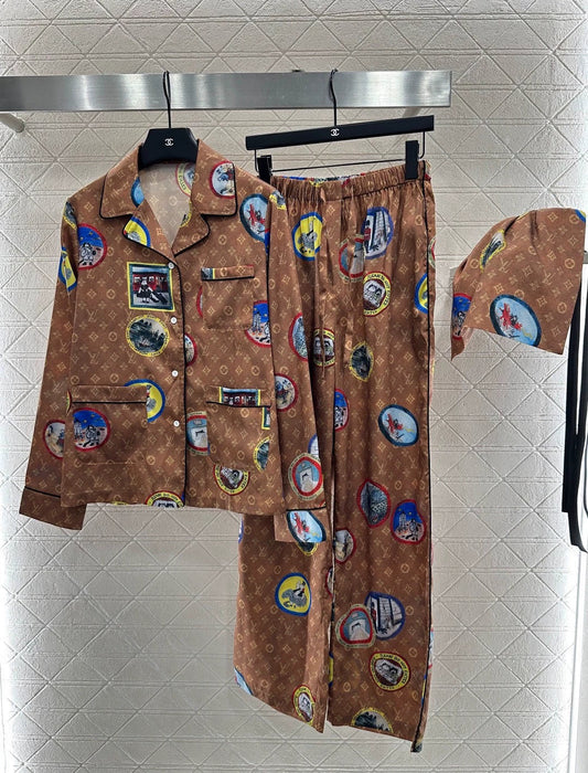 25fw Full printed pajamas