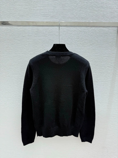25fw Embroidered letter sweater