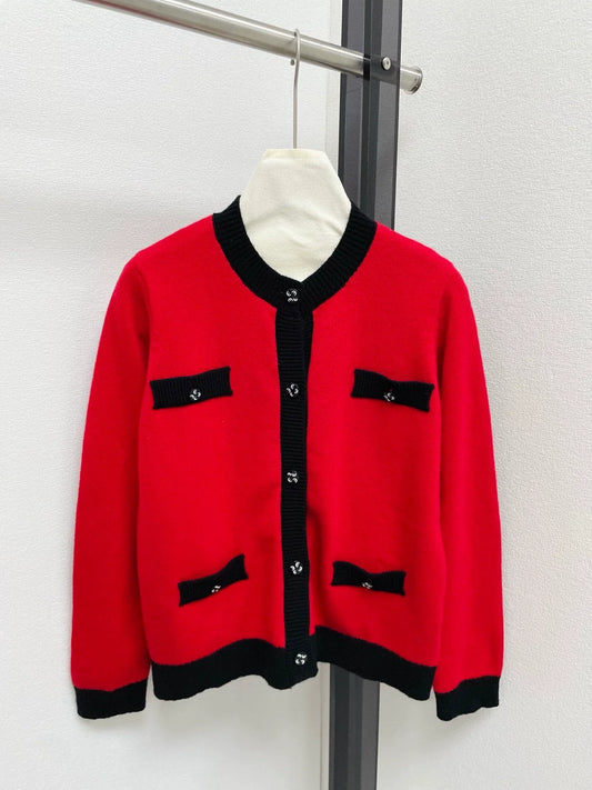 25fw Pocket round neck cardigan