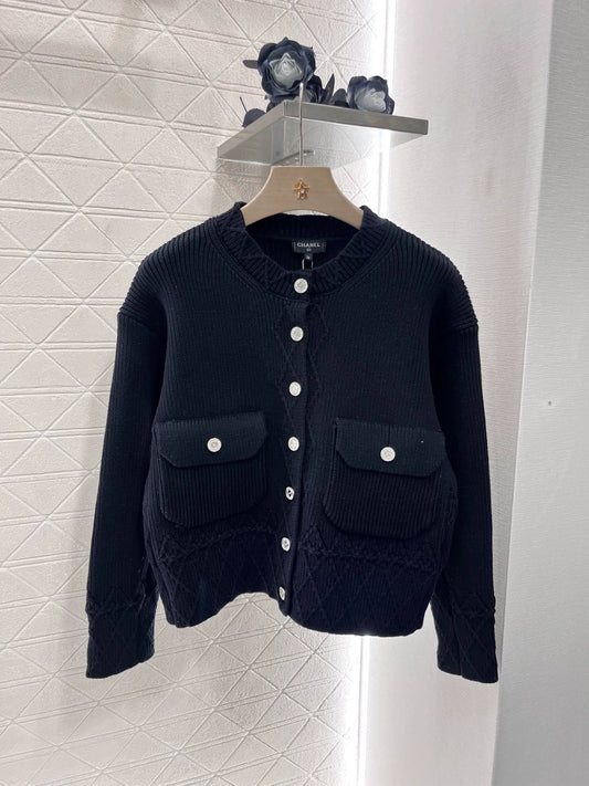 25fw  Lingge pocket knitted cardigan