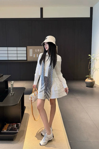 25 Silk scarf pocket shirt