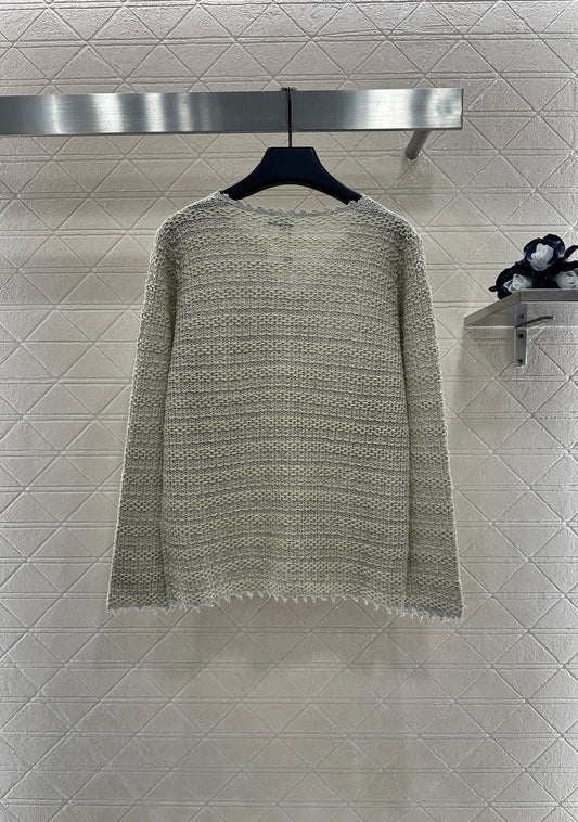 C 25 Horizontal striped knitted long sleeves