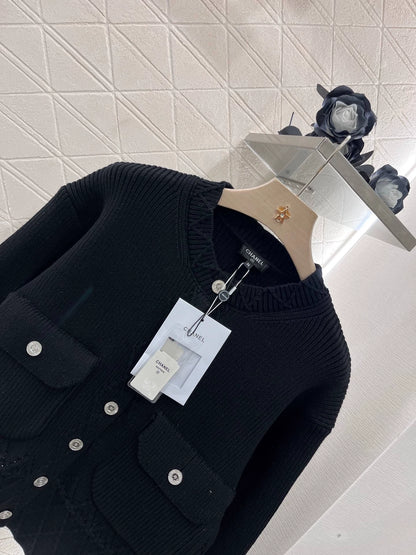 25fw  Lingge pocket knitted cardigan