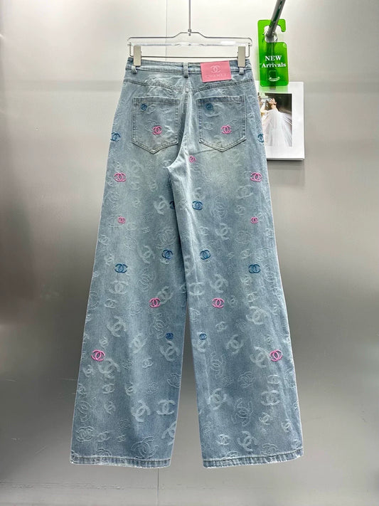 25 Summer new design jacquard jeans