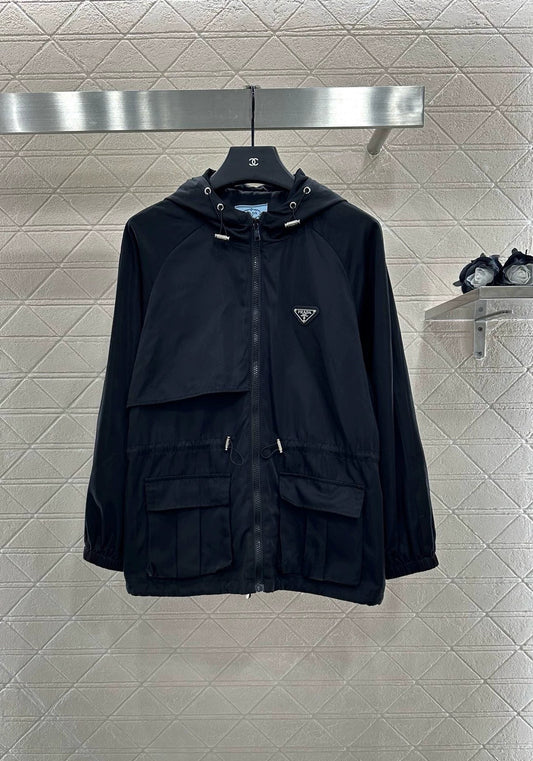 2025 Hooded drawstring jacket