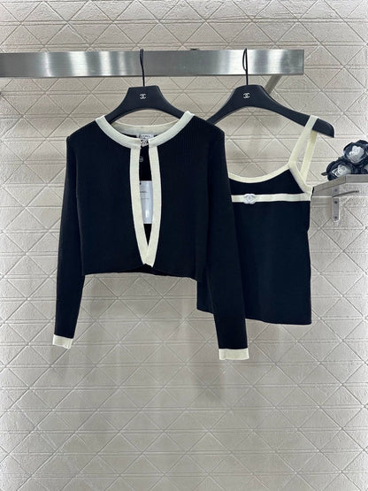 25fw Strap knit cardigan
