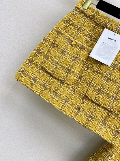 25fw Weaving A-line skirt