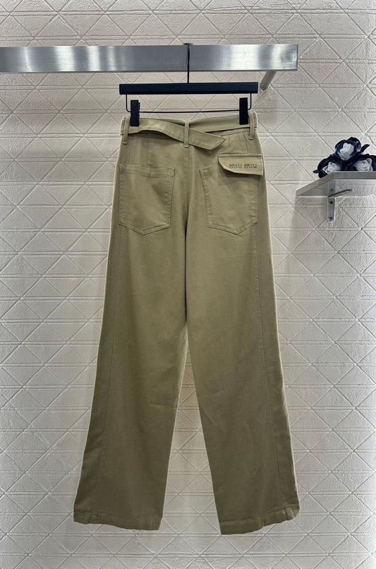 Mi 25 Belted casual wide-leg trousers