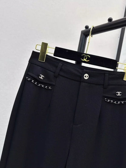 25fw Trumpet black pants
