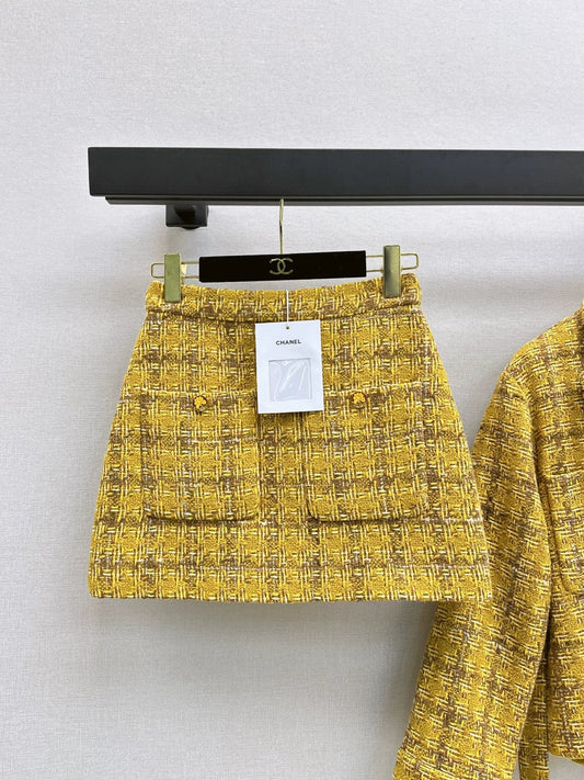 25fw Weaving A-line skirt