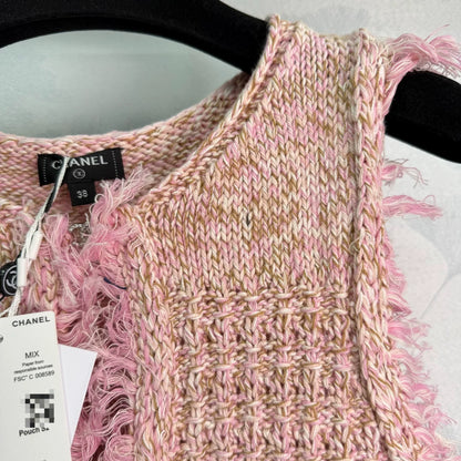 2025 fringed knitted vest