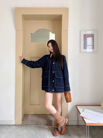 25fw Collar denim jacket