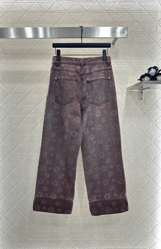 25fw Straight laser denim pants