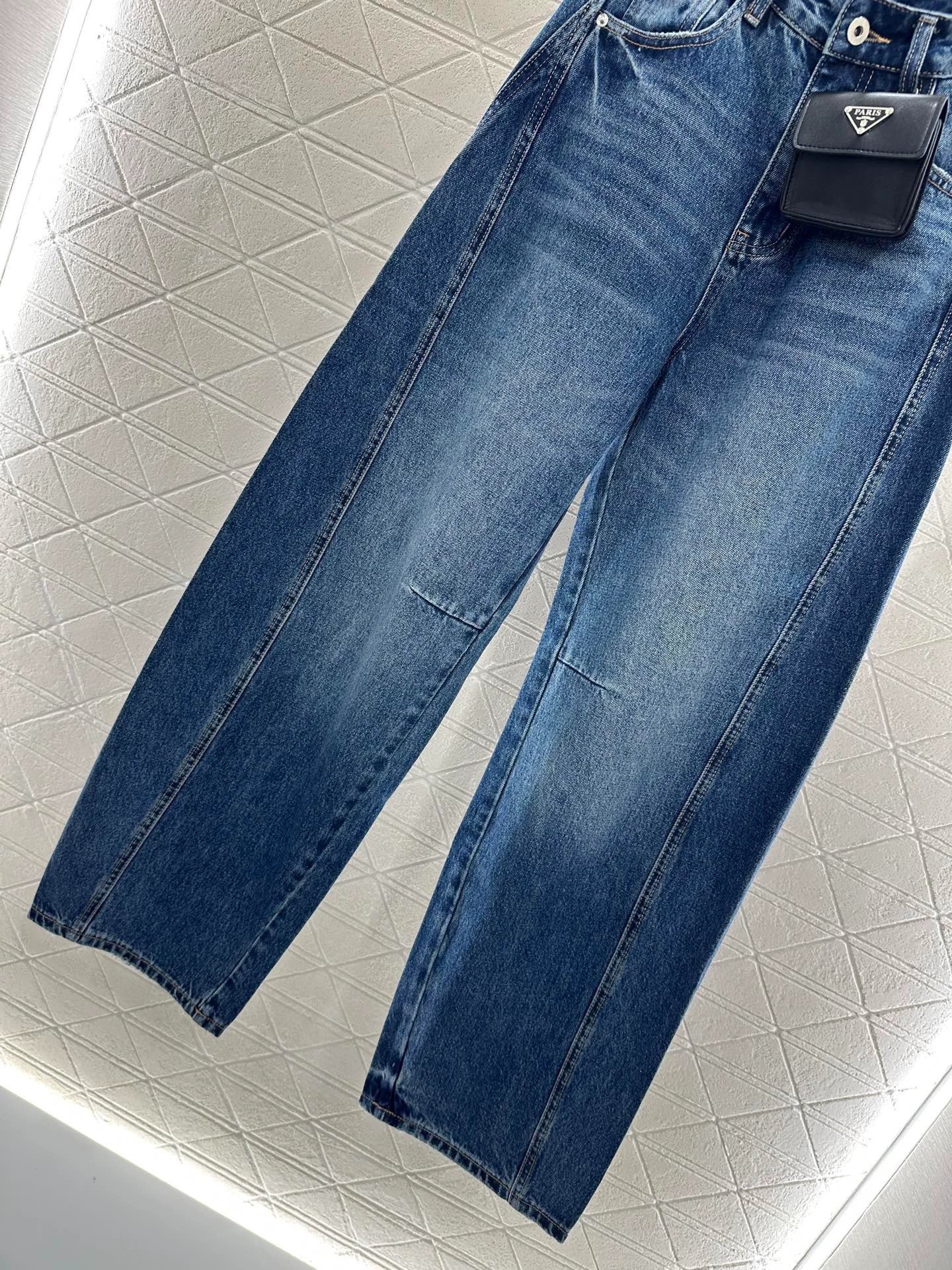 25fw Waist waist curved knife denim pants