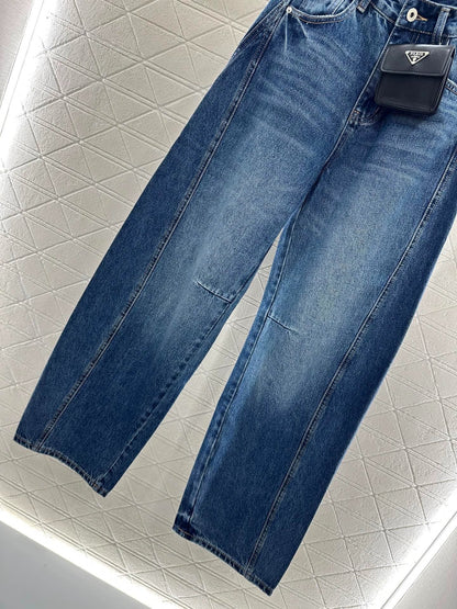 25fw Waist waist curved knife denim pants