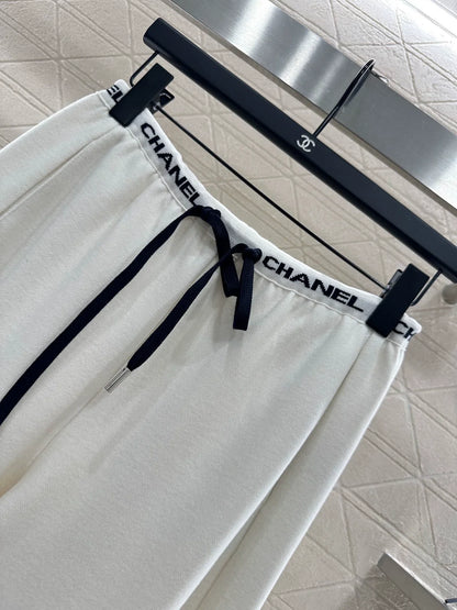 2025 Drawstring webbing wide leg pants