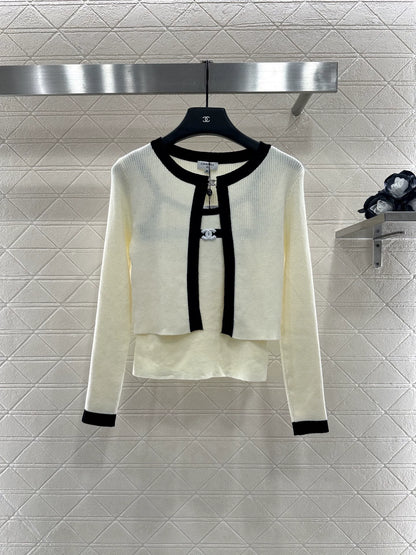25fw Strap knit cardigan