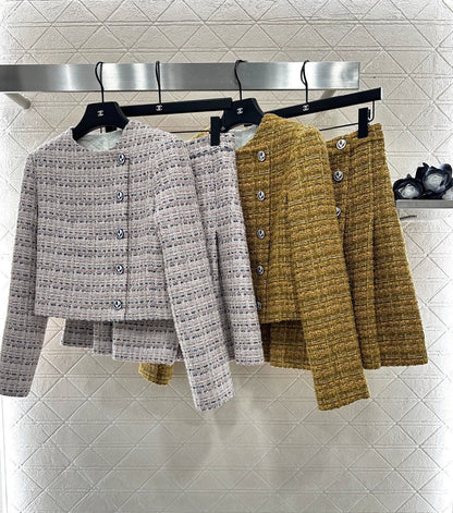 25fw Round neck slanted collar set