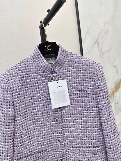 25 Weaving plaid jacket