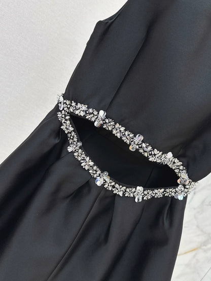 25fw Sequined sleeveless dress