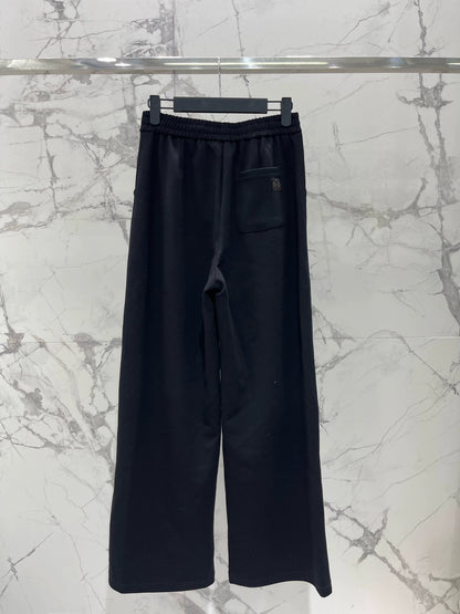 25fw Drawstring wide leg pants