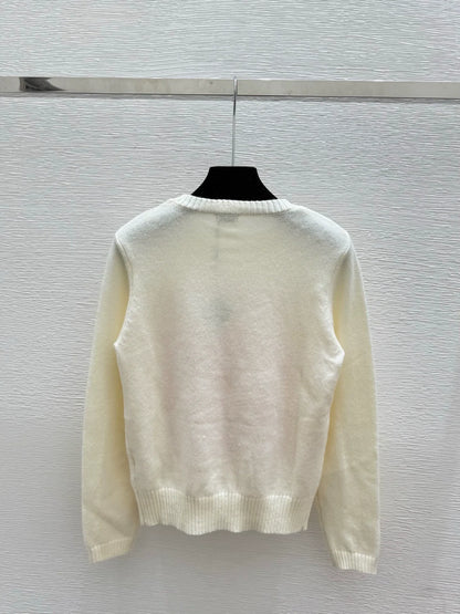 25fw Embroidered letter sweater