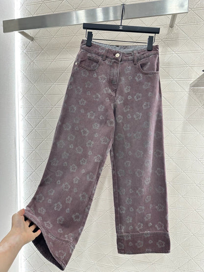 25fw Straight laser denim pants