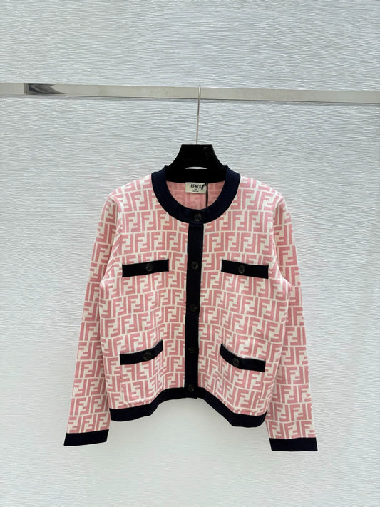 25fw Old flower knitted cardigan