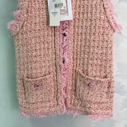2025 fringed knitted vest