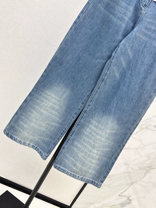 25 new nostalgic washed denim straight pants