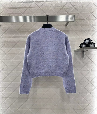 25fw Letter knitted cardigan
