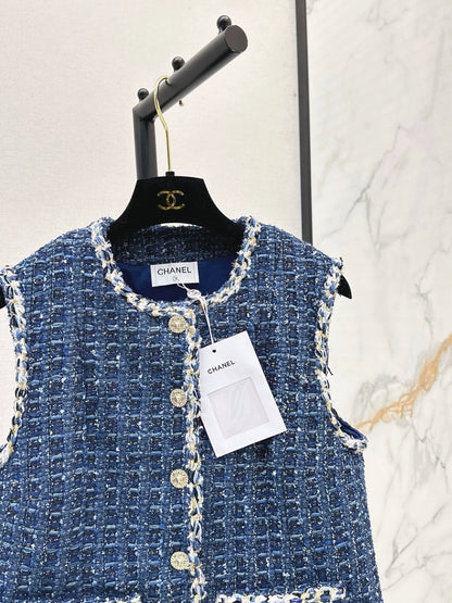 25fw Rough woolen woven vest