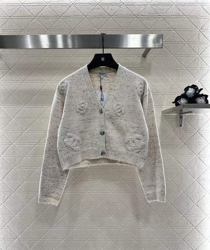 25fw Letter knitted cardigan