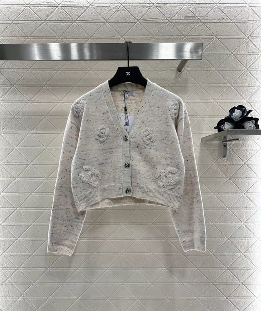 25fw Letter knitted cardigan