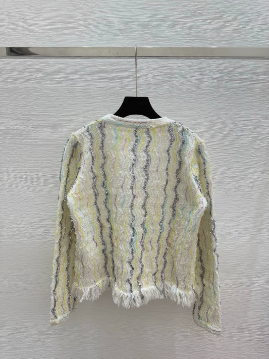 25fw Knitted cardigan with patterns