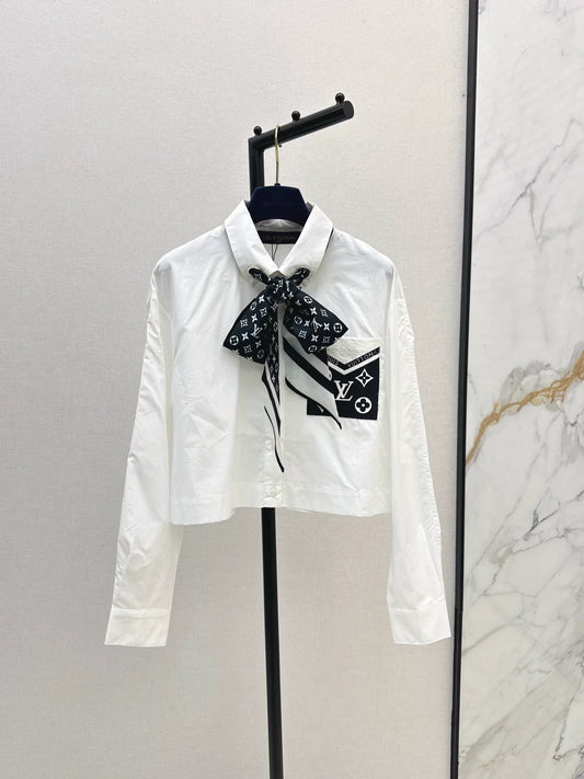 25 Silk scarf pocket shirt