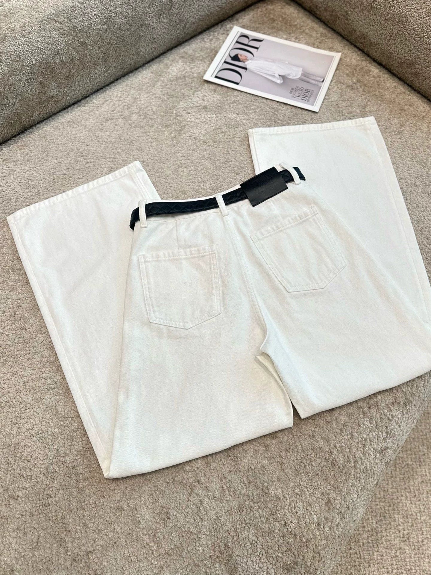 25fw Camellia diamond patterned jeans