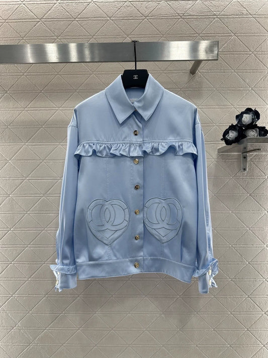 25 Love Double C Lace Silk Shirt