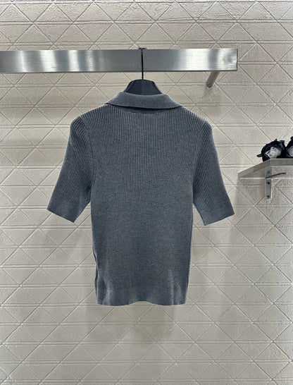 Mi 25 Lapel knitted top